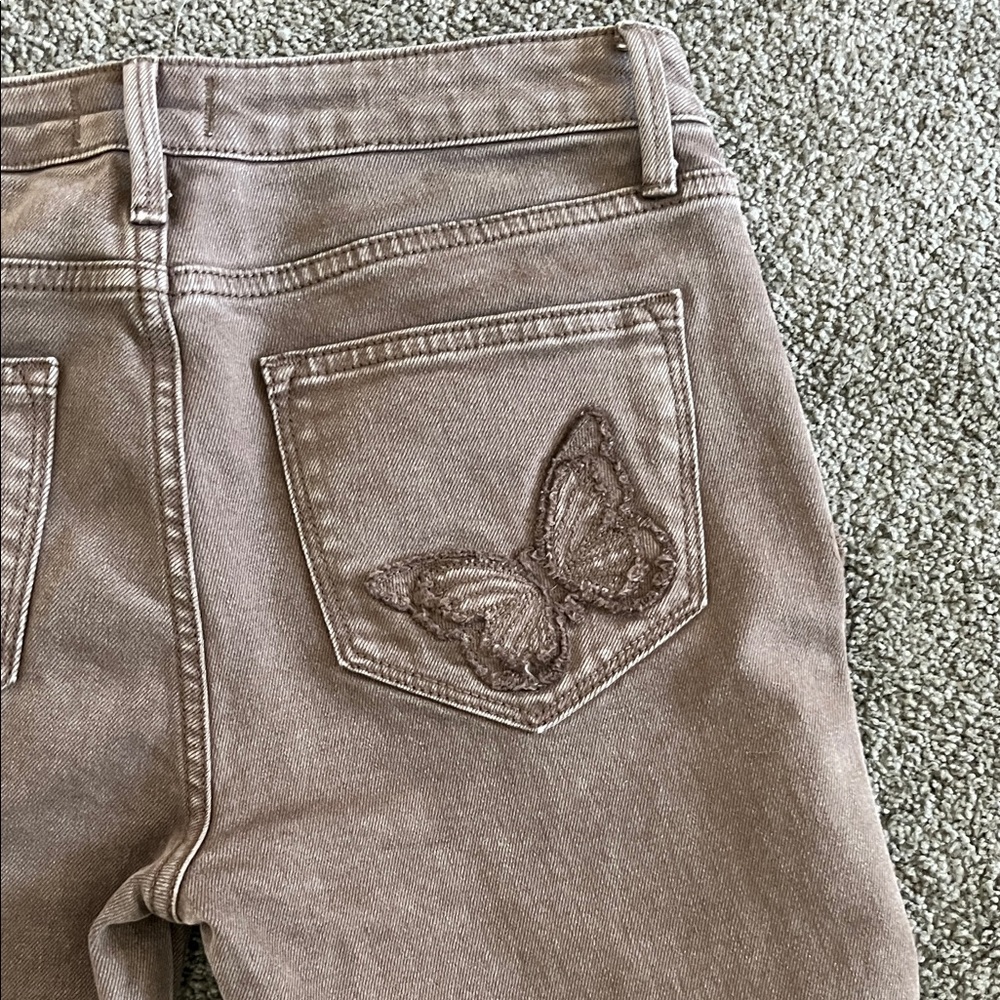 Driftwood Butterfly Embroidered Flare Jeans - Picture 7 of 8